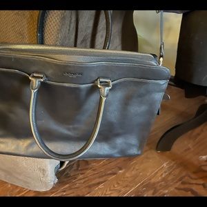 Coach leather briefcase.